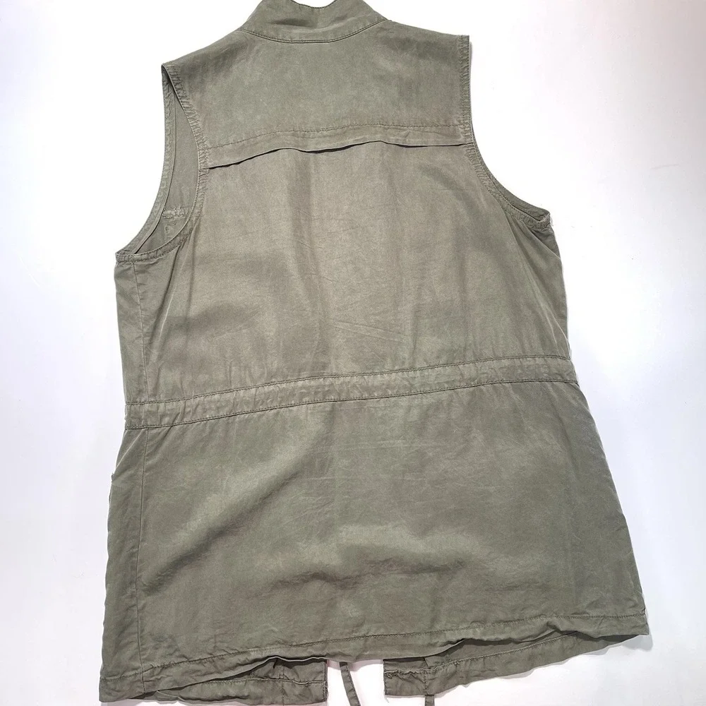 Women's Cargo Utility Vest‎ With Pockets Olive Green By Mossimo Size Medium